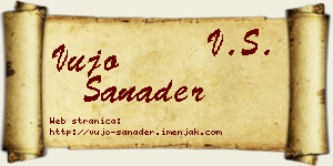 Vujo Sanader vizit kartica